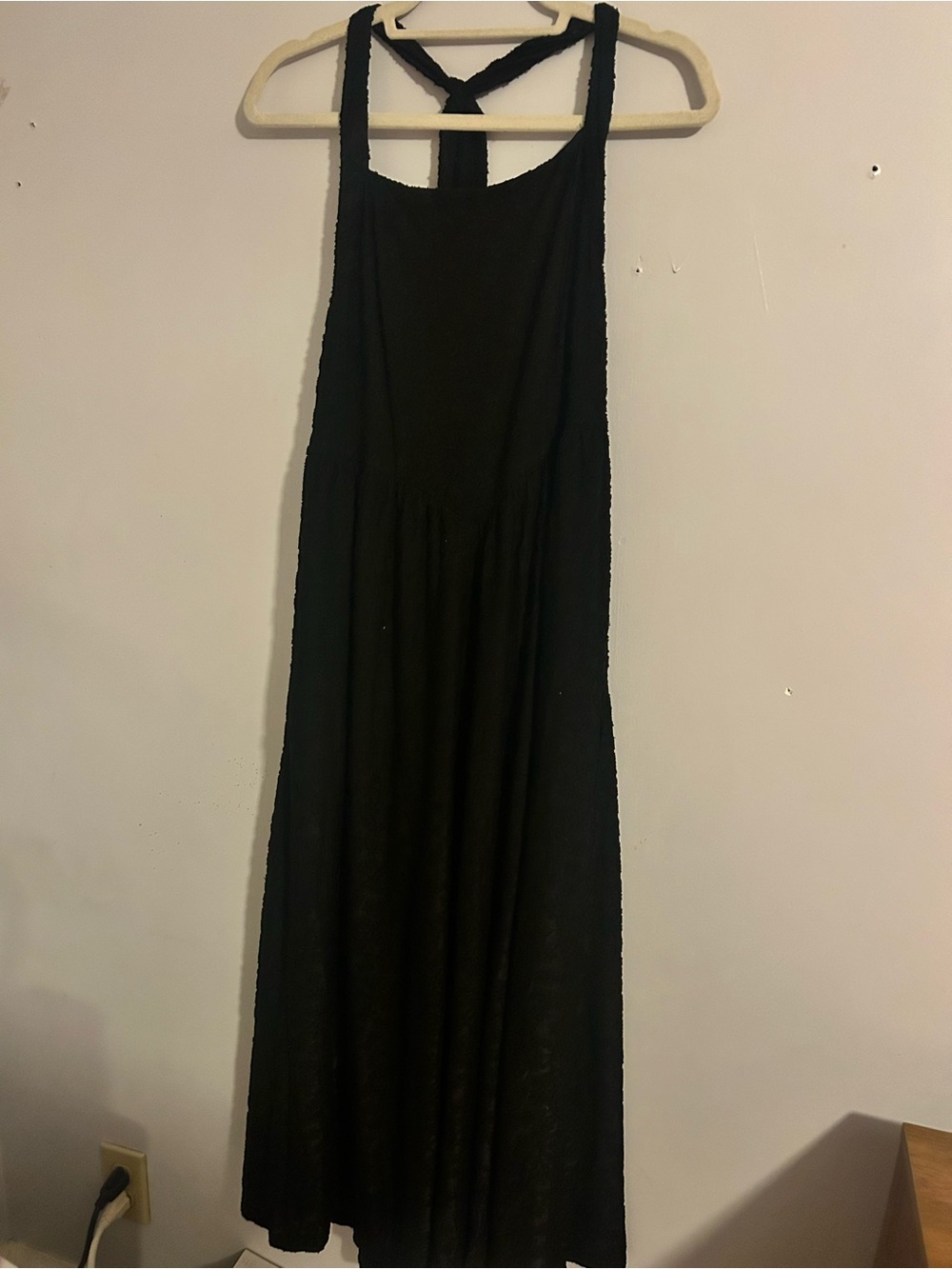 Women's Black Cross-Back Maxi Dress